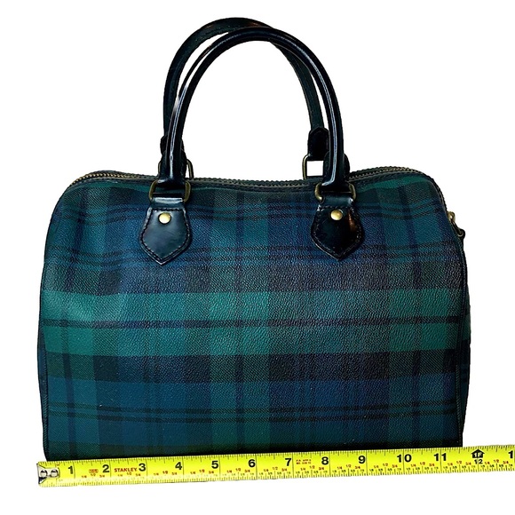 MRALPH LAUREN Black Watch Plaid Boston Weekend Travel Doctors Bag Speedy 30cm - Picture 9 of 17